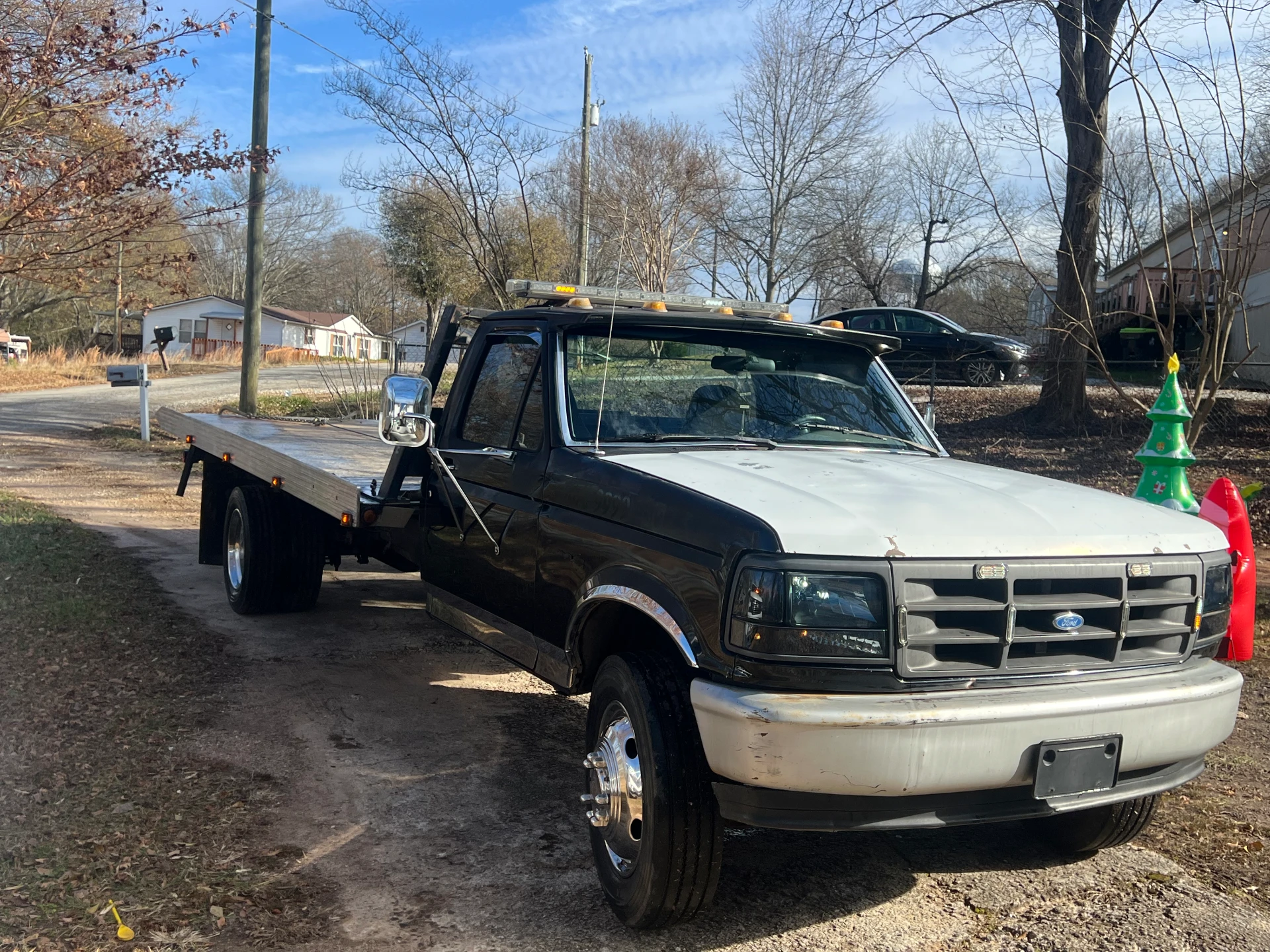 Owner inside the tow truck